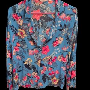 Zara Blue Floral Shirt